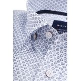 Suitable Overhemd Construct Print Wit - Maat 39 - Heren - Overhemden Formeel