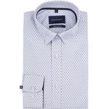 Suitable Overhemd Construct Print Wit - Maat 39 - Heren - Overhemden Formeel