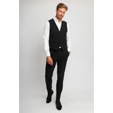 Suitable - Gilet - Zwart - Polyester/Viscose/Elasthaan - Licht Getailleerde Pasvorm