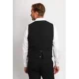 Suitable - Gilet - Zwart - Polyester/Viscose/Elasthaan - Licht Getailleerde Pasvorm