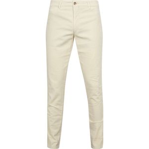 Suitable Chino Plato Corduroy Off White - Heren - Ribstructuur - Volwassen mannen