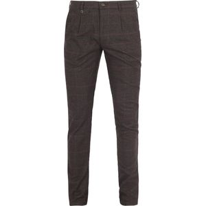 Suitable Chino Pico Pleat Ruiten Bruin - Heren