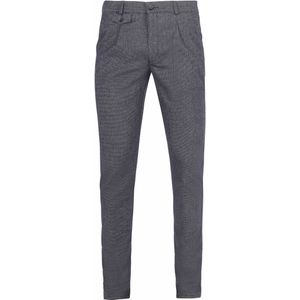 Suitable Chino broek Pico Pleat Donkerblauw (navy) - Maat 46 - Heren - Mannen broeken