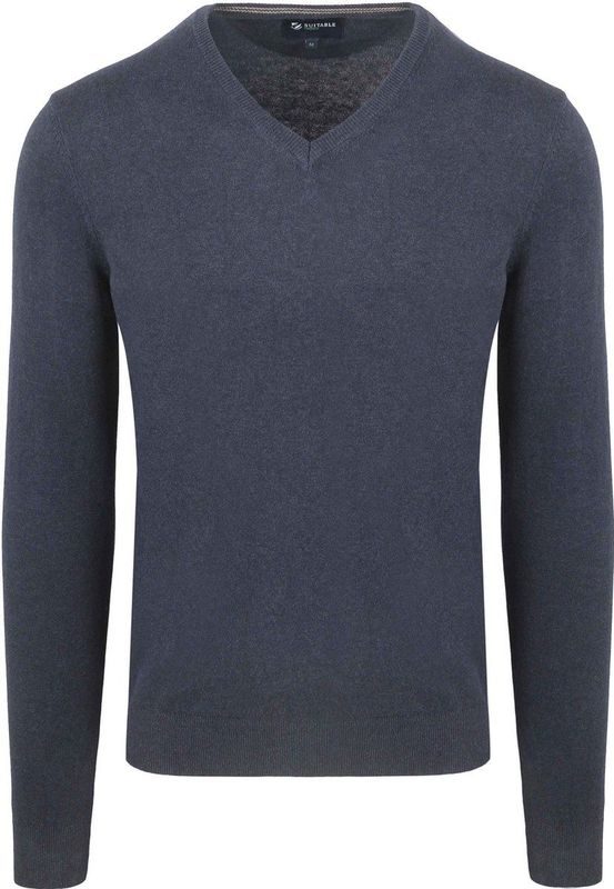 Suitable Respect Vinir Pullover Melange Navy - Heren - Pullovers