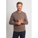 Suitable Respect Longsleeve Heavy T-shirt Taupe - Heren - Print T-shirts