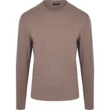 Suitable Respect Longsleeve Heavy T-shirt Taupe - Heren - Print T-shirts