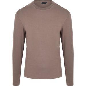 Suitable Respect Longsleeve Heavy T-shirt Taupe - Heren - Print T-shirts