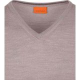 Suitable Merino Pullover V-Hals Greige - Heren - Pullovers