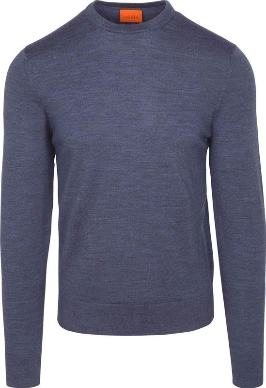 Suitable Merino Pullover Navy - Heren - Pullovers