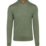 Suitable Merino Pullover Mid Groen - Heren - Pullovers