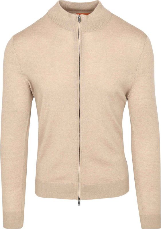 Suitable Cardigan Merino Sand - Heren