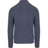 Suitable - Half Zip Trui - Donkerblauw - Schipperstrui - Wol Blend