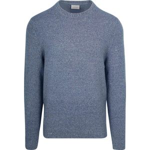 Suitable Pullover Boiled Wool Blauw - Heren - Pullovers