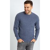 Suitable Pullover Boiled Wool Blauw - Heren - Pullovers