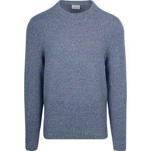 Suitable Pullover Boiled Wool Blauw - Heren - Pullovers
