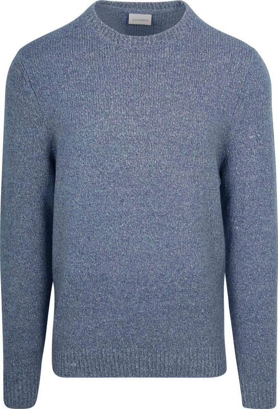 Suitable Pullover Boiled Wool Blauw - Heren - Pullovers