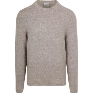 Suitable Pullover Boiled Wool Taupe - Heren - Pullovers