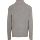 Suitable Half Zip Pullover Boiled Wool Grijs - Heren - Pullovers