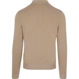 Suitable - Longsleeve Polo - Beige - Heren - Modern-Fit