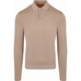 Suitable - Longsleeve Polo - Beige - Heren - Modern-Fit