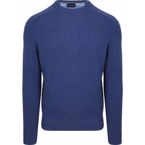 Suitable Lamswol Trui Ronde Hals Royal Blauw - Heren - Pullovers