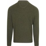 Suitable Lamswol Trui Ronde Hals Olijfgroen - Heren - Pullovers