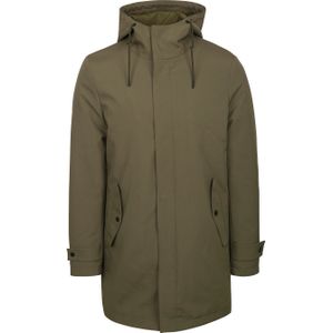 Suitable - Hood Tech - Jas - Olijfgroen - Heren - Modern-Fit