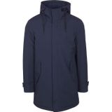 Suitable - Hood Tech - Herenjas - Donkerblauw - Modern-Fit - Met Verstelbare Capuchon