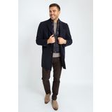 Suitable - Herenjas - Blauw - Wolmix - Slim-Fit