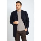 Suitable - Herenjas - Blauw - Wolmix - Slim-Fit