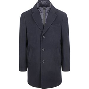 Suitable - Herenjas - Blauw - Wolmix - Slim-Fit