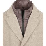 Suitable - Herenjas - Lichtbeige - Wol/Materiaalmix - Slim-Fit