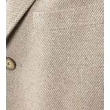 Suitable - Herenjas - Lichtbeige - Wol/Materiaalmix - Slim-Fit