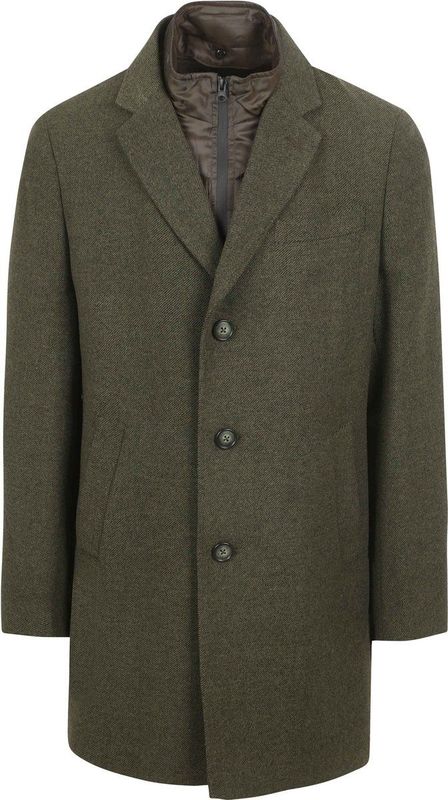 Suitable - Coat - Donkergroen - Heren - Mantels & Coats
