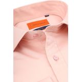 Suitable - Satin Stretch - Overhemd - Roze - Slim-Fit