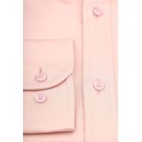 Suitable - Satin Stretch - Overhemd - Roze - Slim-Fit