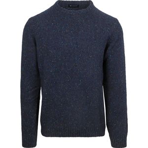 Suitable Trui Tweed Wol Blend Donkerblauw (navy) - Maat XXL - Heren - Pullover - Sweater