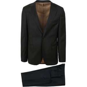 Suitable Kostuum Wol Uni Zwart - Maat 48 - Heren