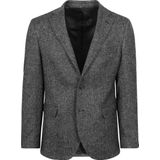 Suitable - Birds Eye - Colbert - Antraciet - Merinowol - Heren Blazer