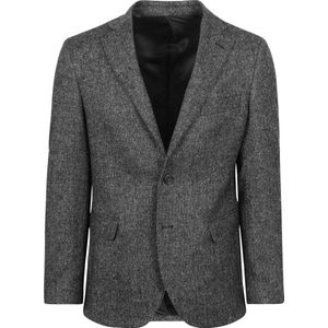 Suitable - Birds Eye - Colbert - Antraciet - Merinowol - Heren Blazer