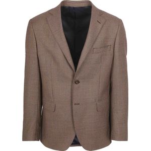 Suitable - Pied De Poule - Colbert - Bruin - 100% Wol - Heren Blazer