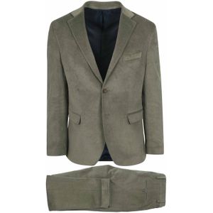 Suitable - Kostuum - Groen - Slim-Fit - Heren