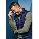 Suitable - Bodywarmer - Donkerblauw - Gewatteerd - Slim-Fit