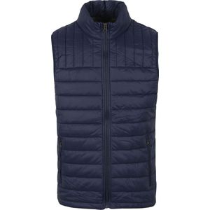 Suitable - Bodywarmer - Donkerblauw - Gewatteerd - Slim-Fit