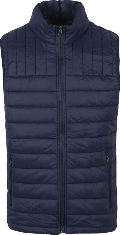 Suitable - Bodywarmer - Donkerblauw - Gewatteerd - Slim-Fit