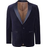 Suitable - Smoking Blazer - Donkerblauw - Velvet - Modern-Fit