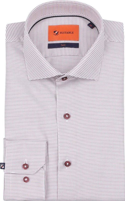 Suitable - Overhemd - Rood - Slim-Fit - Formeel