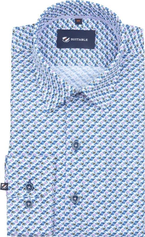 Suitable - Overhemd - Paars - Royal Opt - Casual Shirt