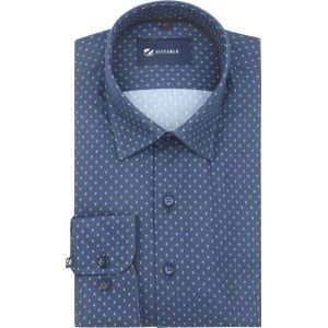 Suitable - Overhemd - Donkerblauw - Modern-Fit - Casual Shirt