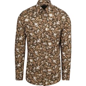 Suitable Hemd Paisley Grün Beige - Größe 3XL